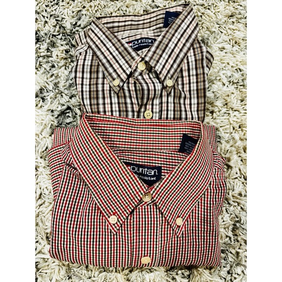 Puritan Other - NWOT Men's Puritan Wrinkle Resistant Large 42/44 Long Sleeve Shirts Bundle